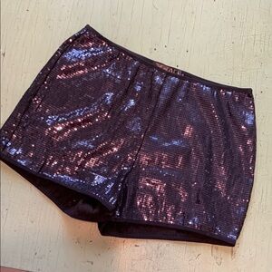 Black Sequin Shorts